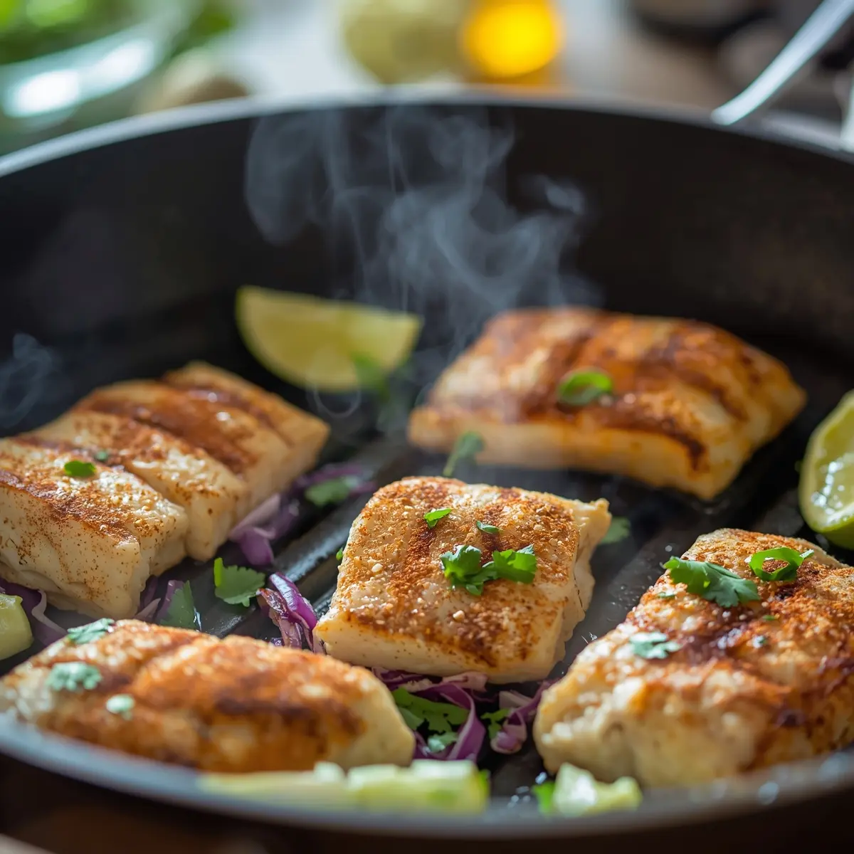 Cooking instructions for grilled fish tacos
