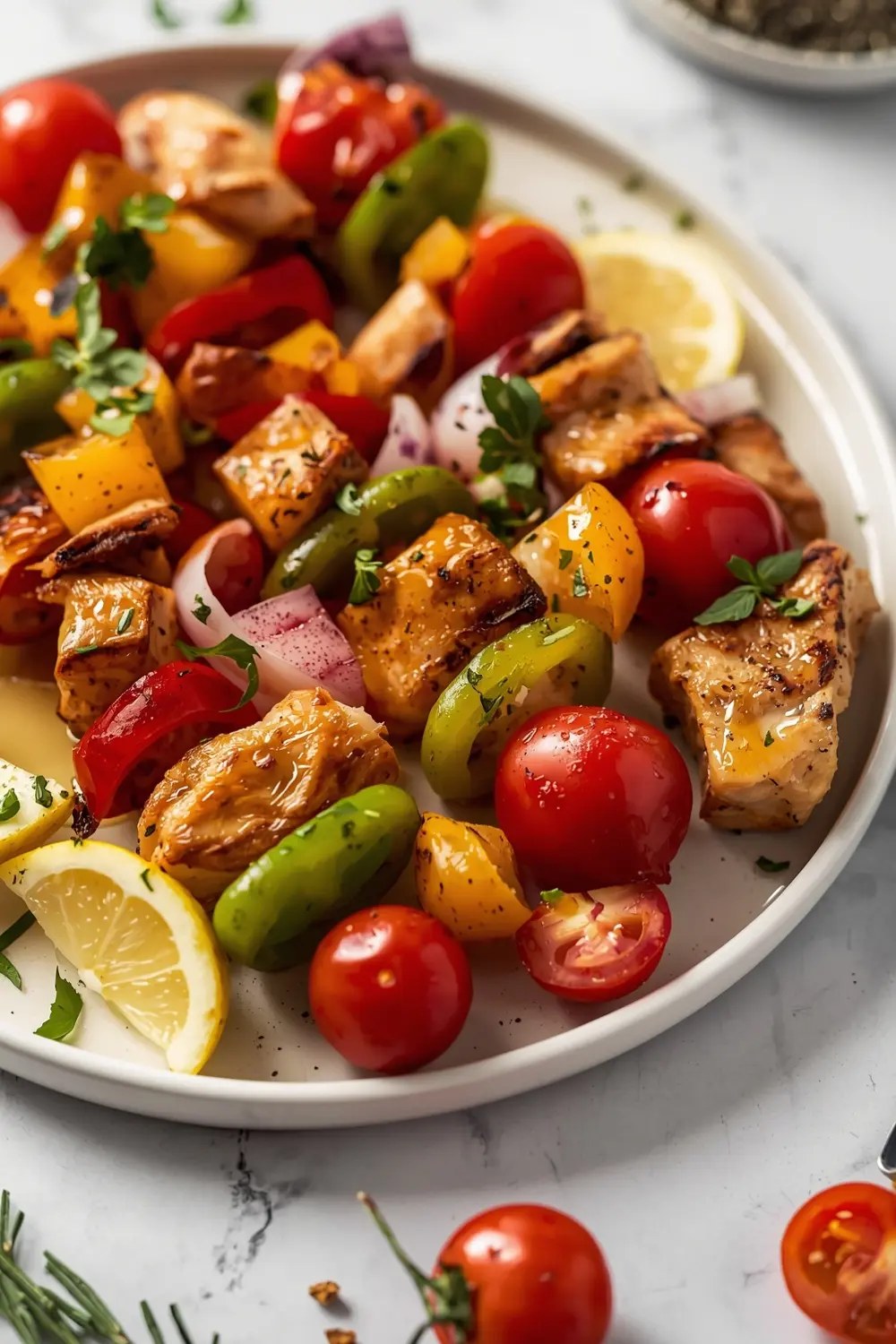 grilled herb chicken kabobs