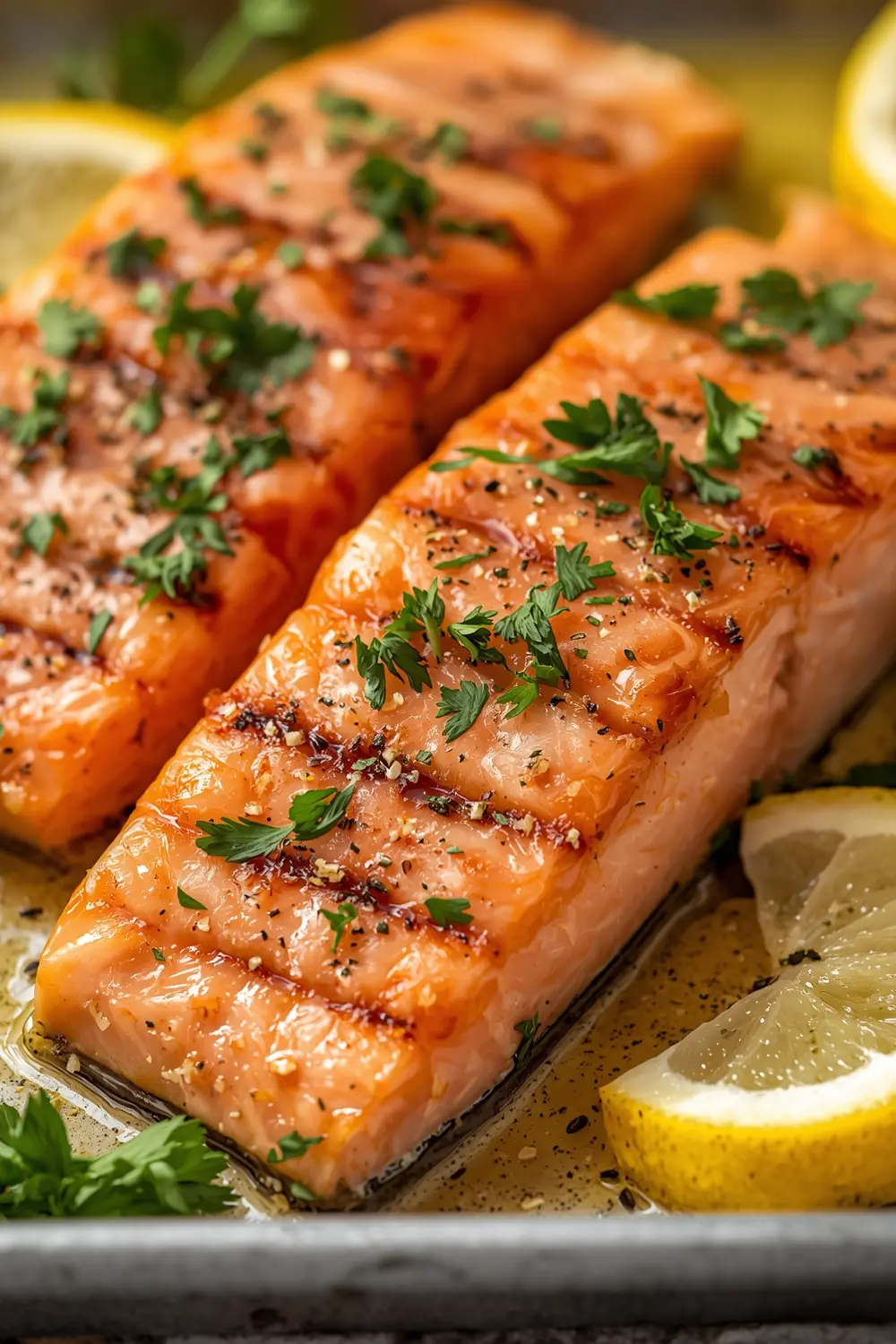 grilled salmon lemon butter