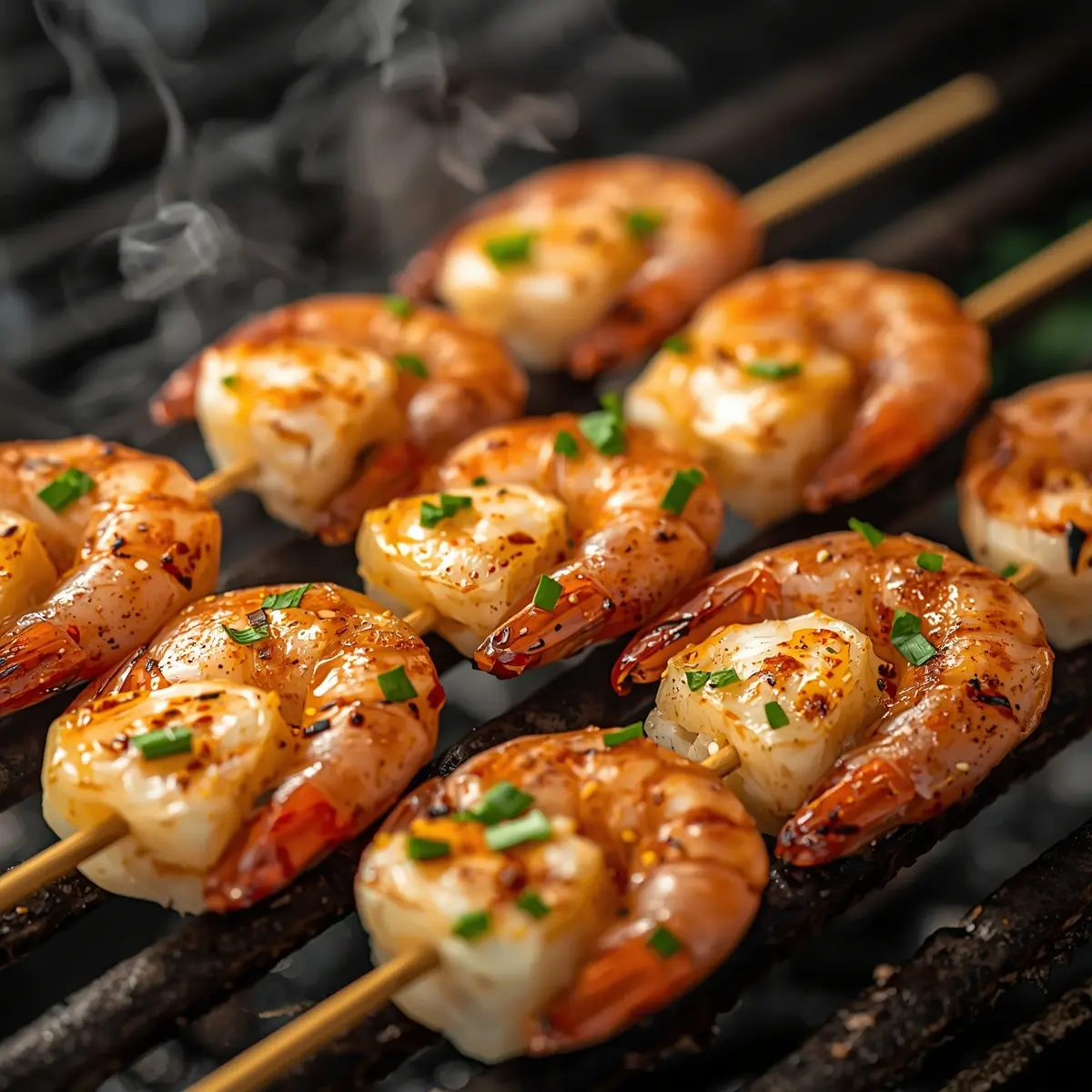 Cooking instructions for grilled shrimp skewers garlic