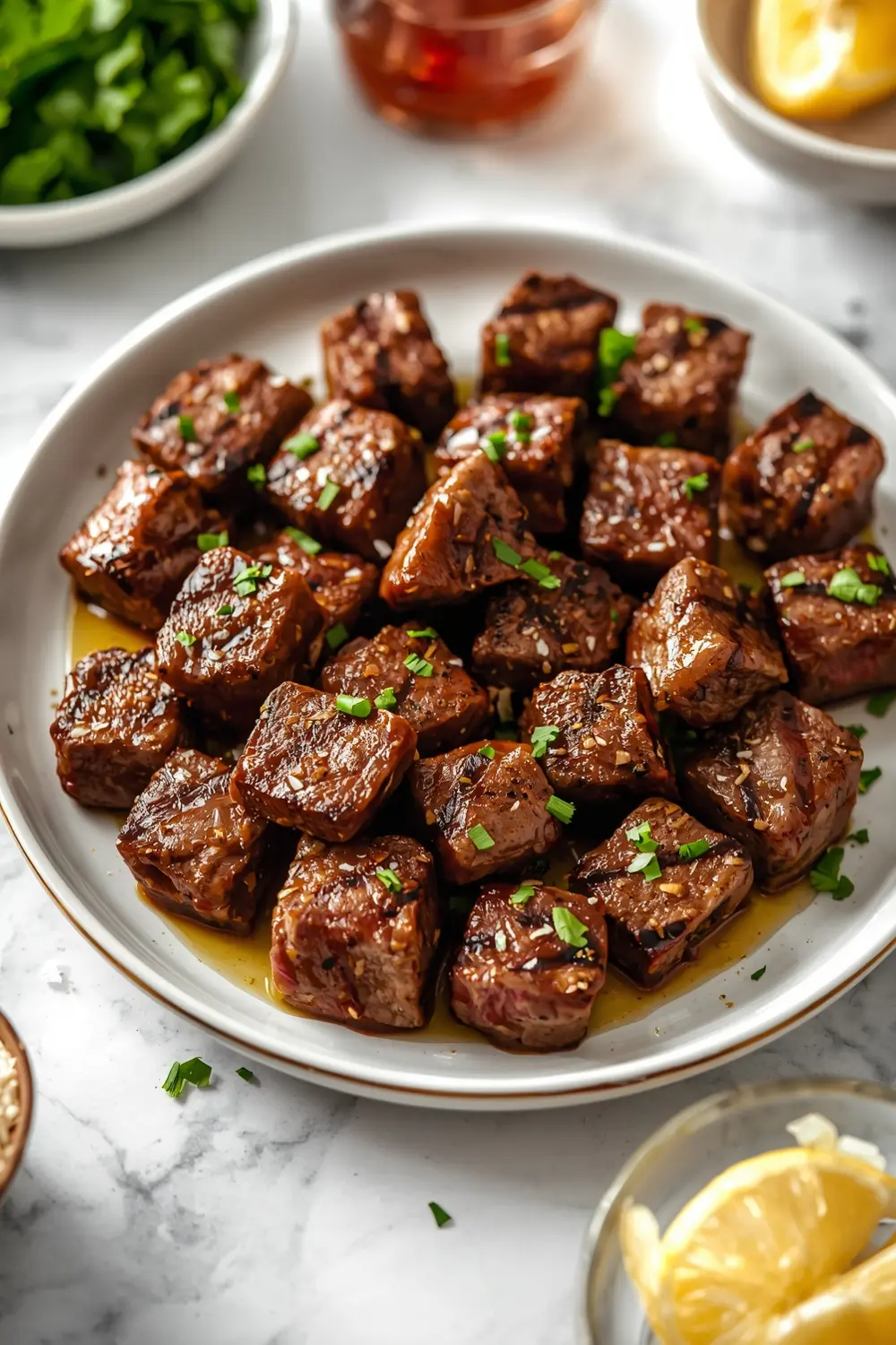 grilled steak bites garlic butter