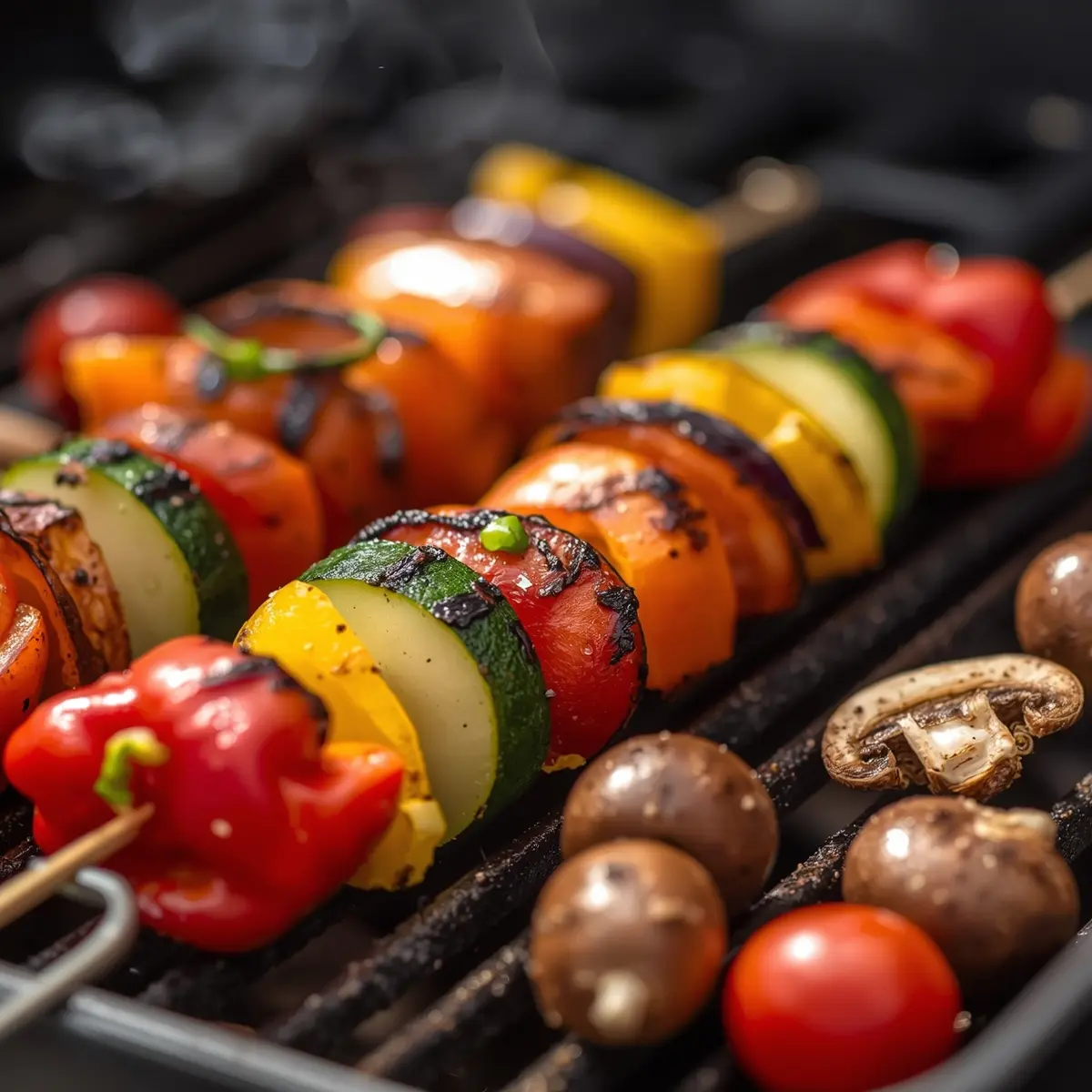 Cooking instructions for grilled veggie kabobs summer