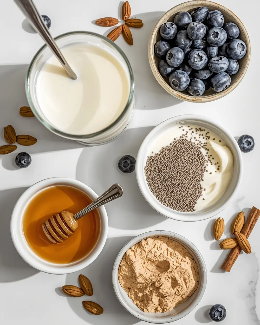 Ingredients for high protein overnight oats