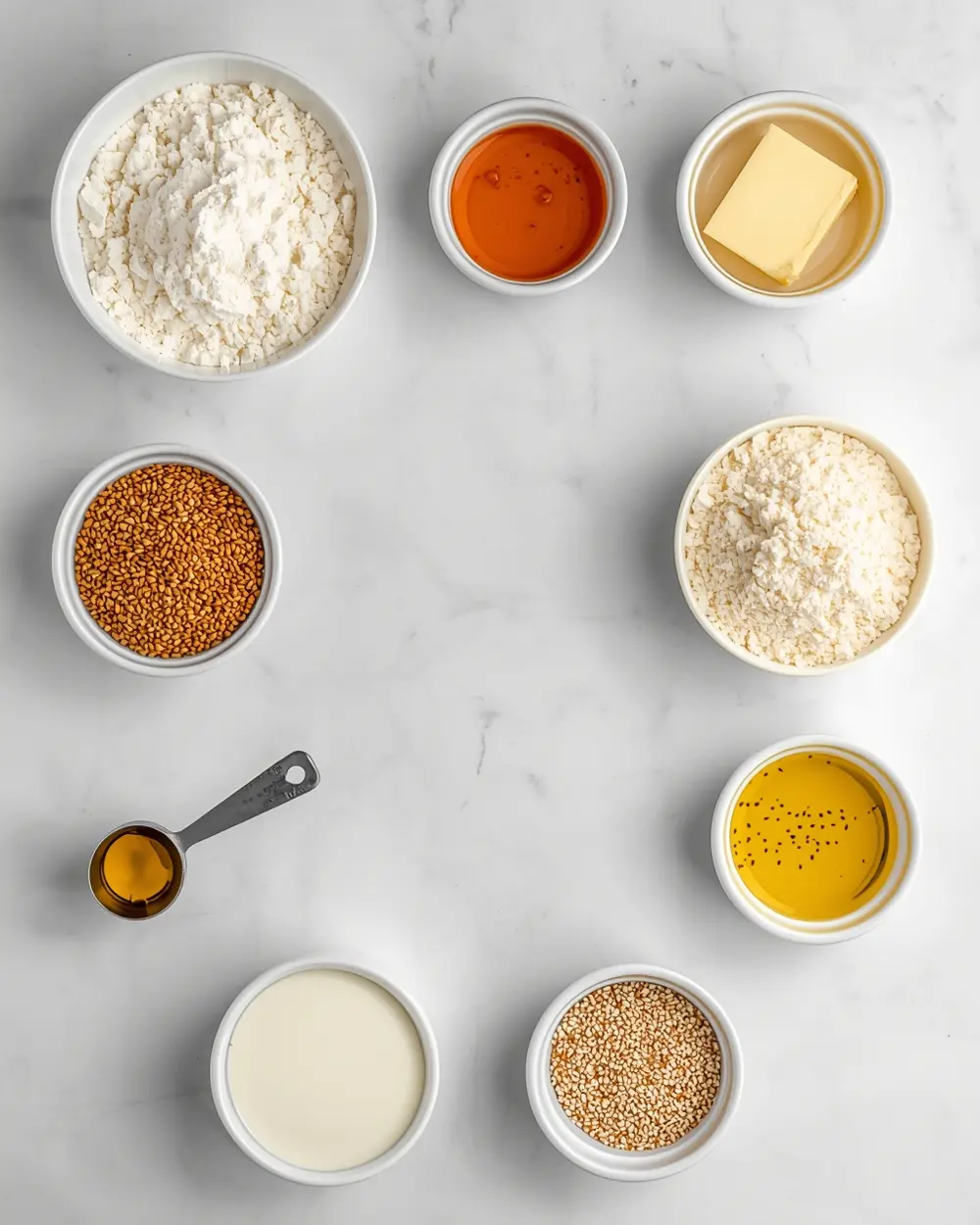 Ingredients for homemade dinner rolls BBQ