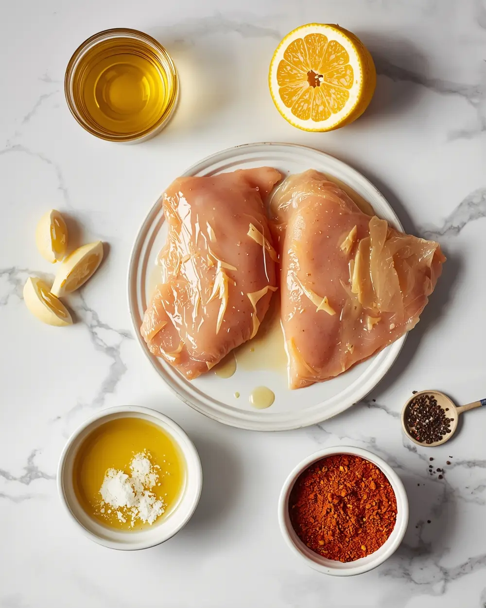 Ingredients for honey mustard grilled chicken