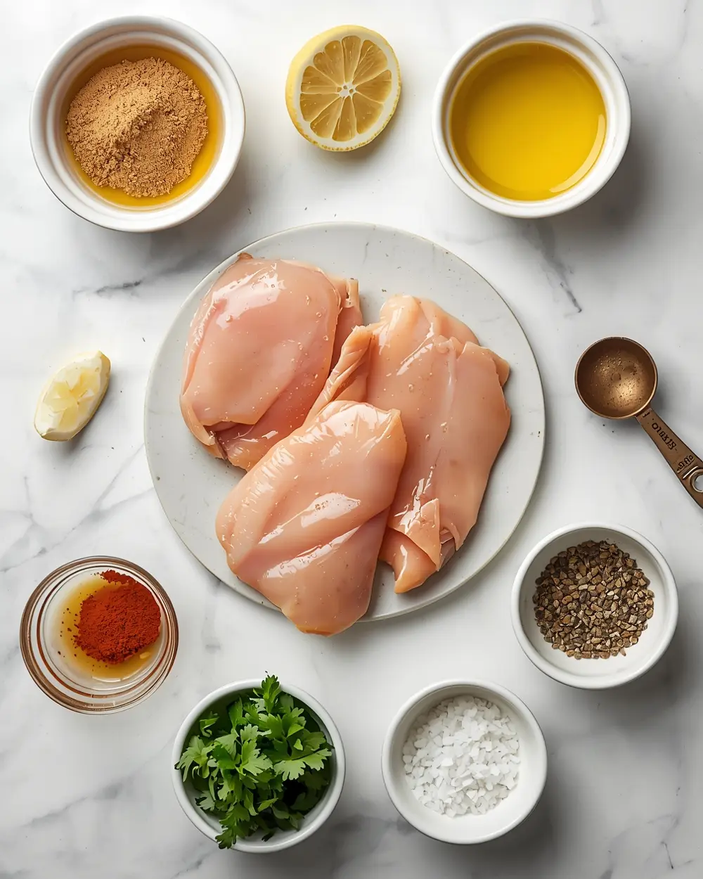 Ingredients for honey mustard grilled chicken