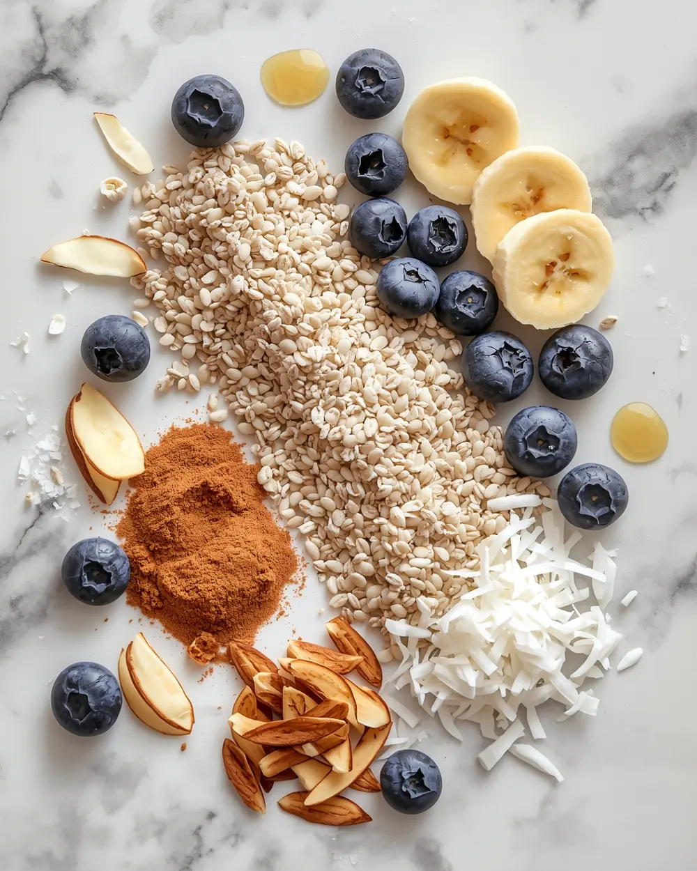 Ingredients for kefir overnight oats