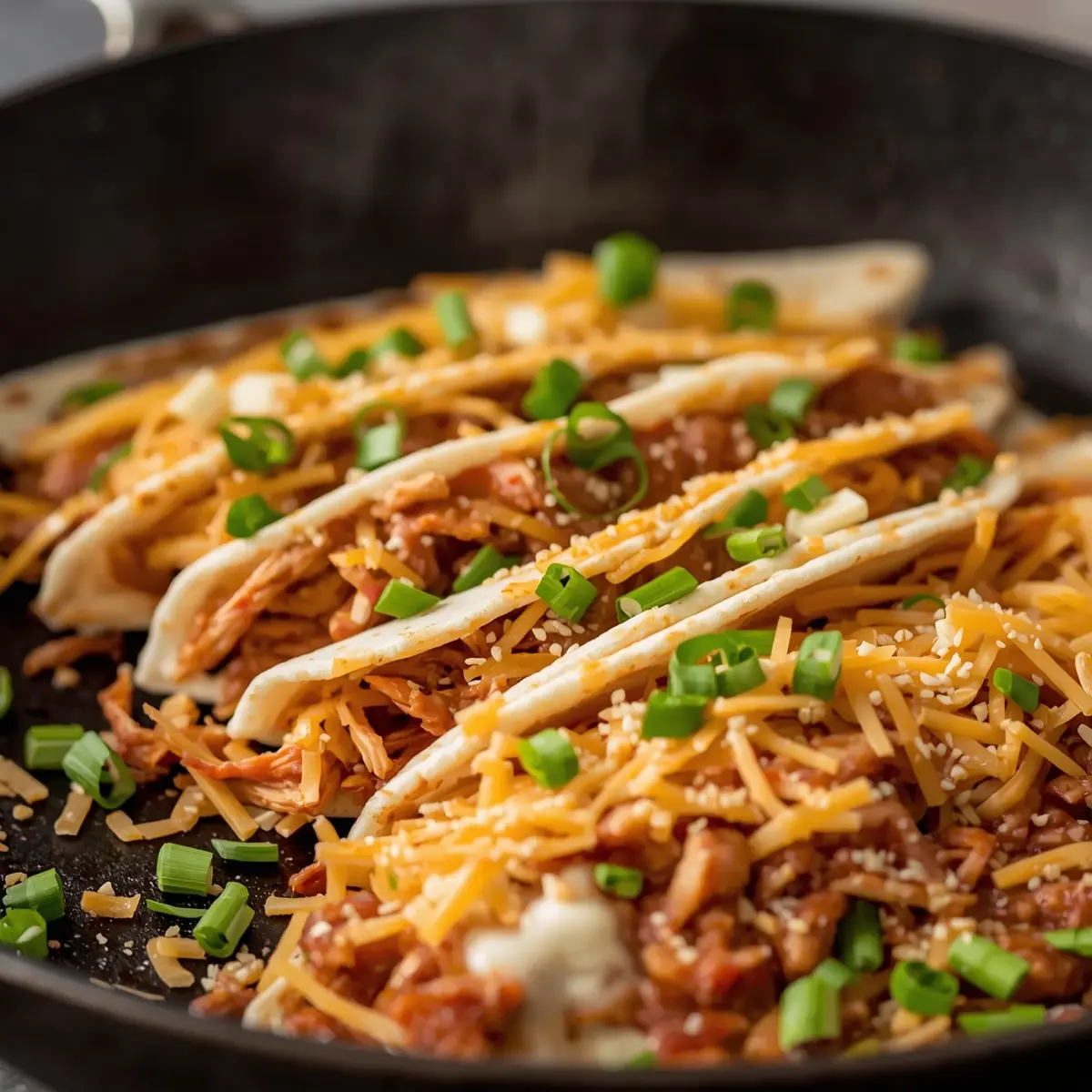 Cooking instructions for kimchi quesadilla