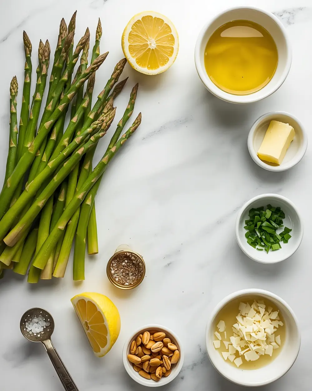 Ingredients for lemon grilled asparagus