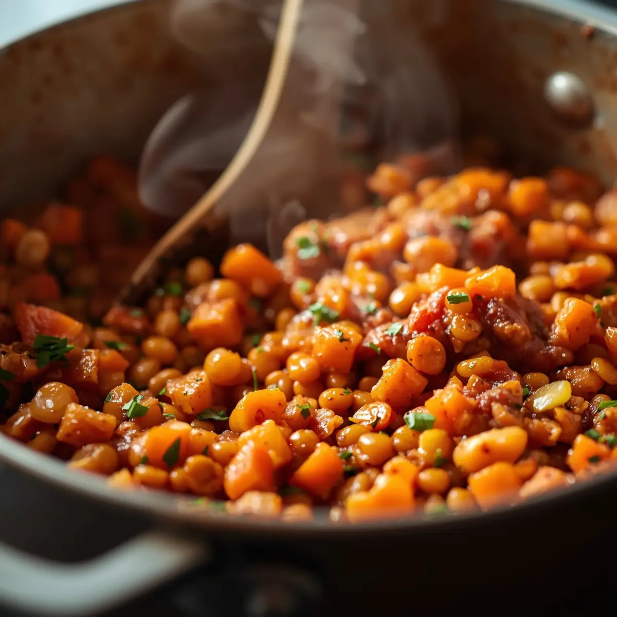Cooking instructions for lentil bolognese