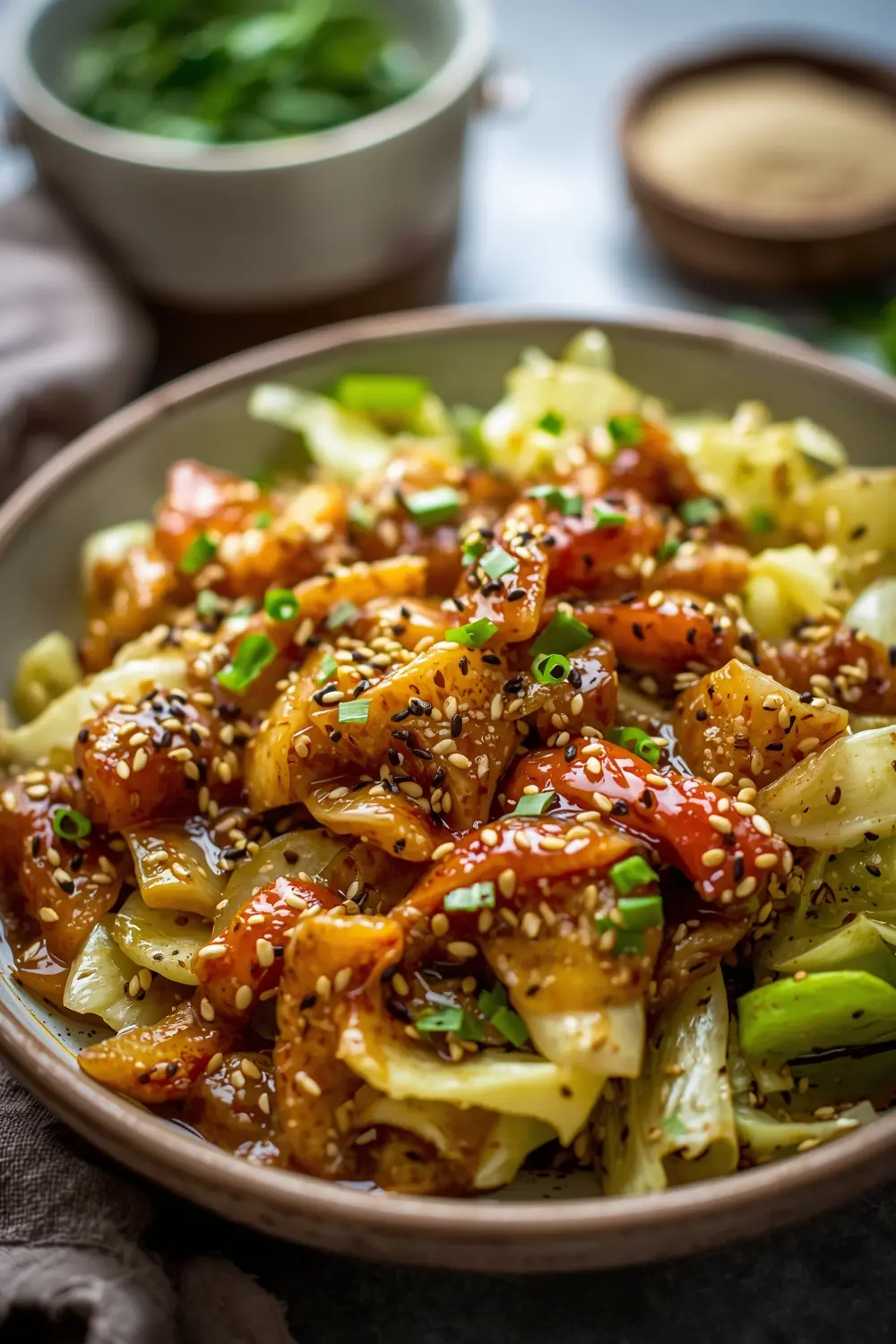 miso glazed cabbage