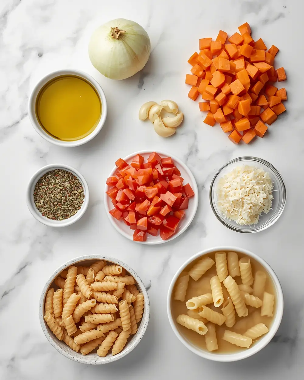 Ingredients for pasta e fagioli