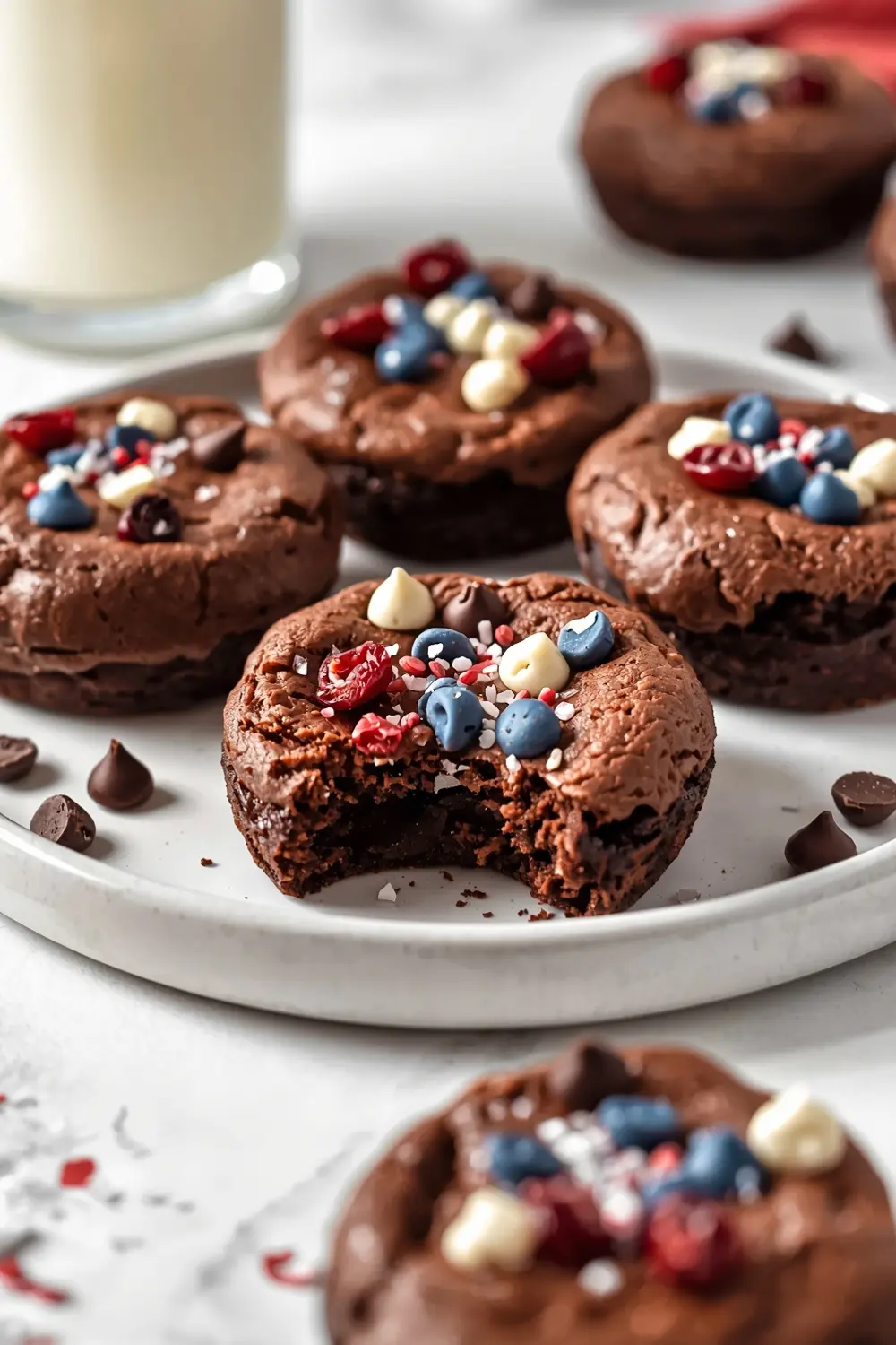 patriotic brownie bites