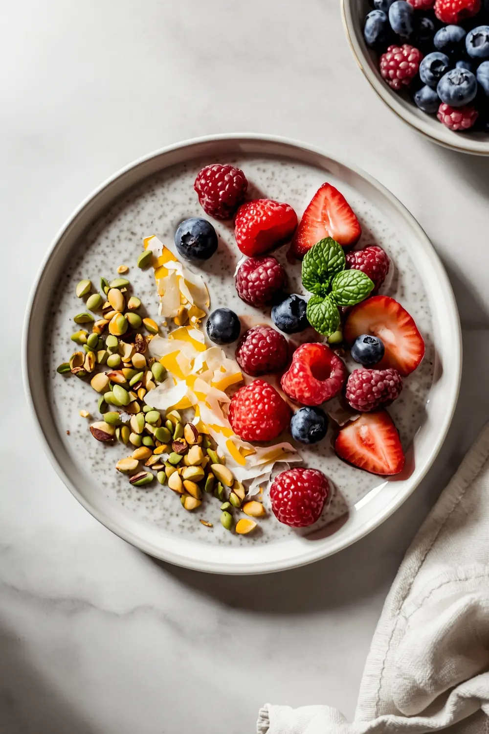 patriotic chia pudding