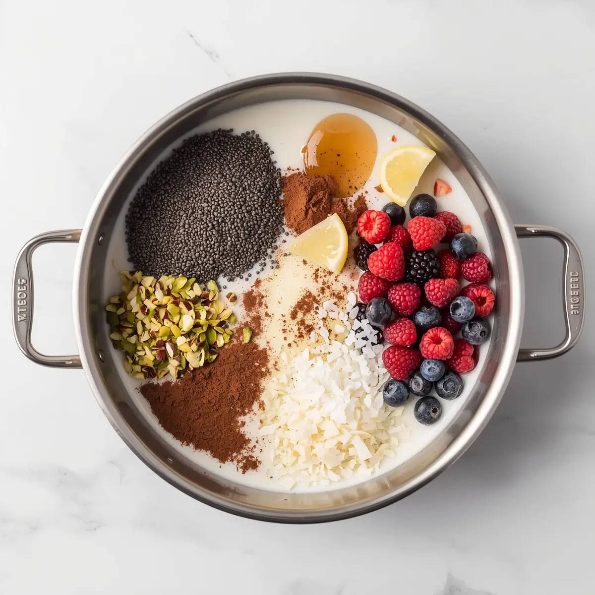 Cooking instructions for patriotic chia pudding