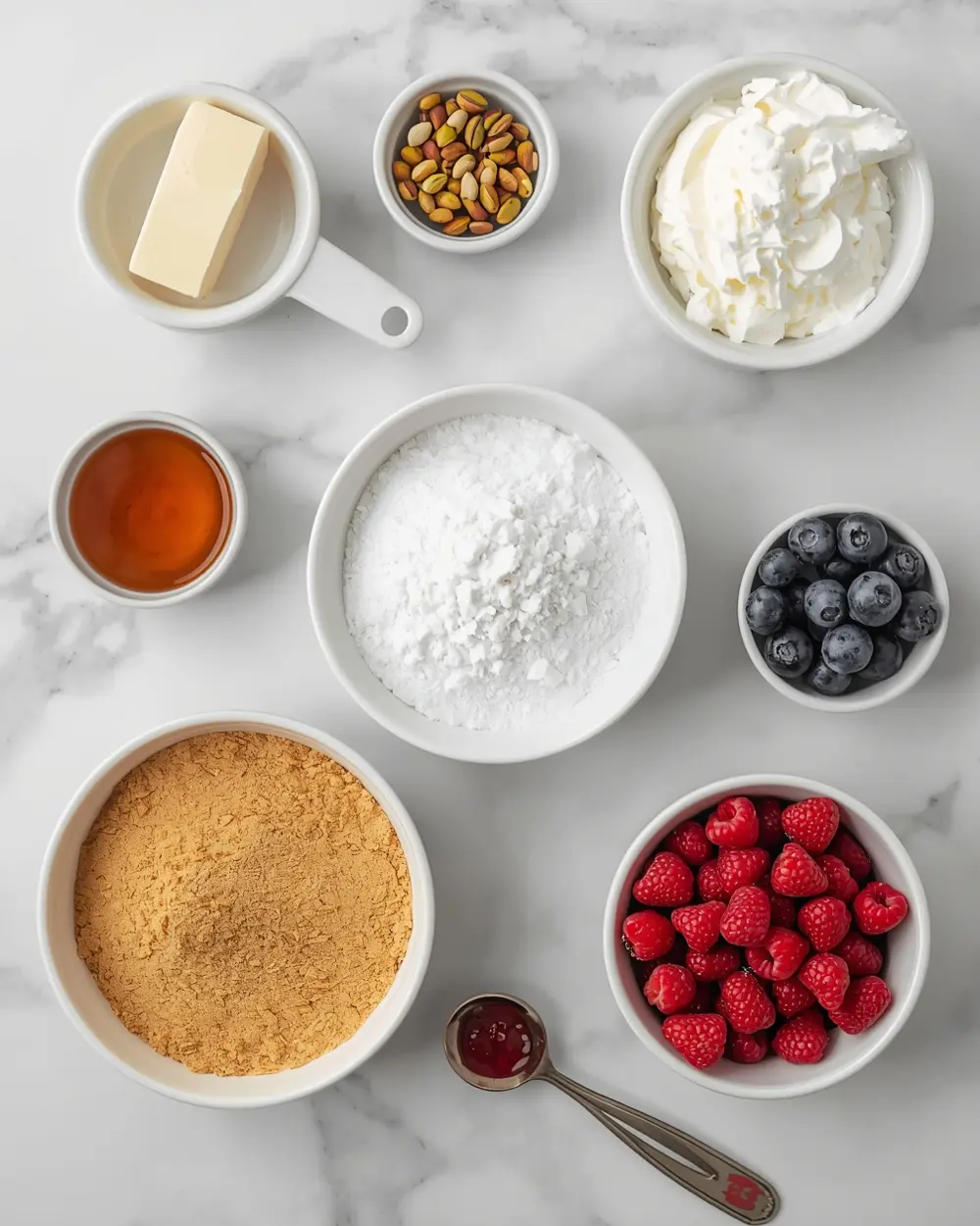 Ingredients for patriotic icebox cake
