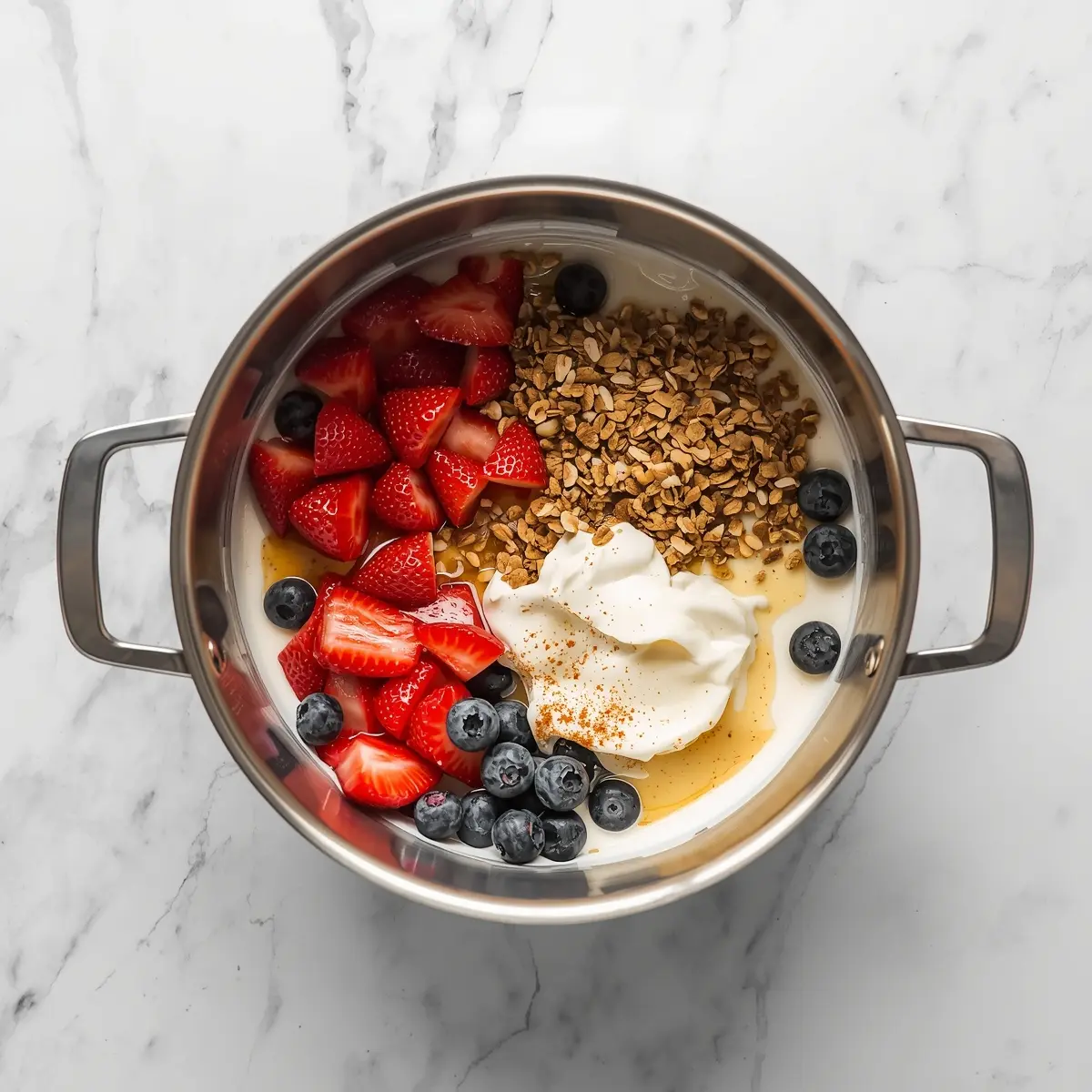 Cooking instructions for patriotic yogurt parfaits