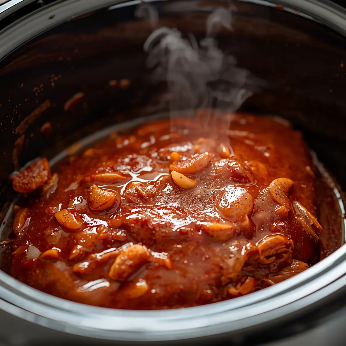 Cooking instructions for pulled beef BBQ slow cooker