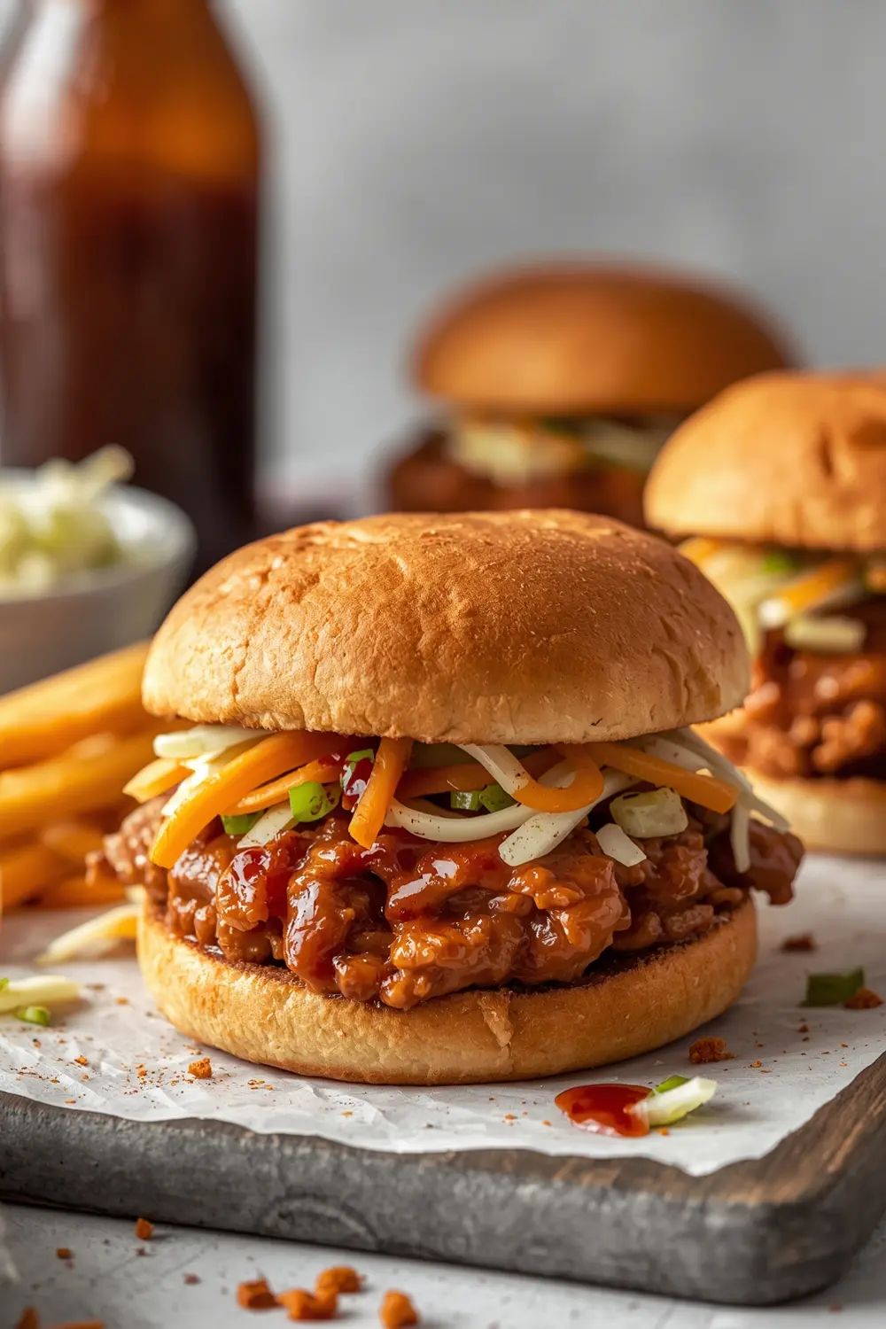 pulled chicken BBQ sandwich