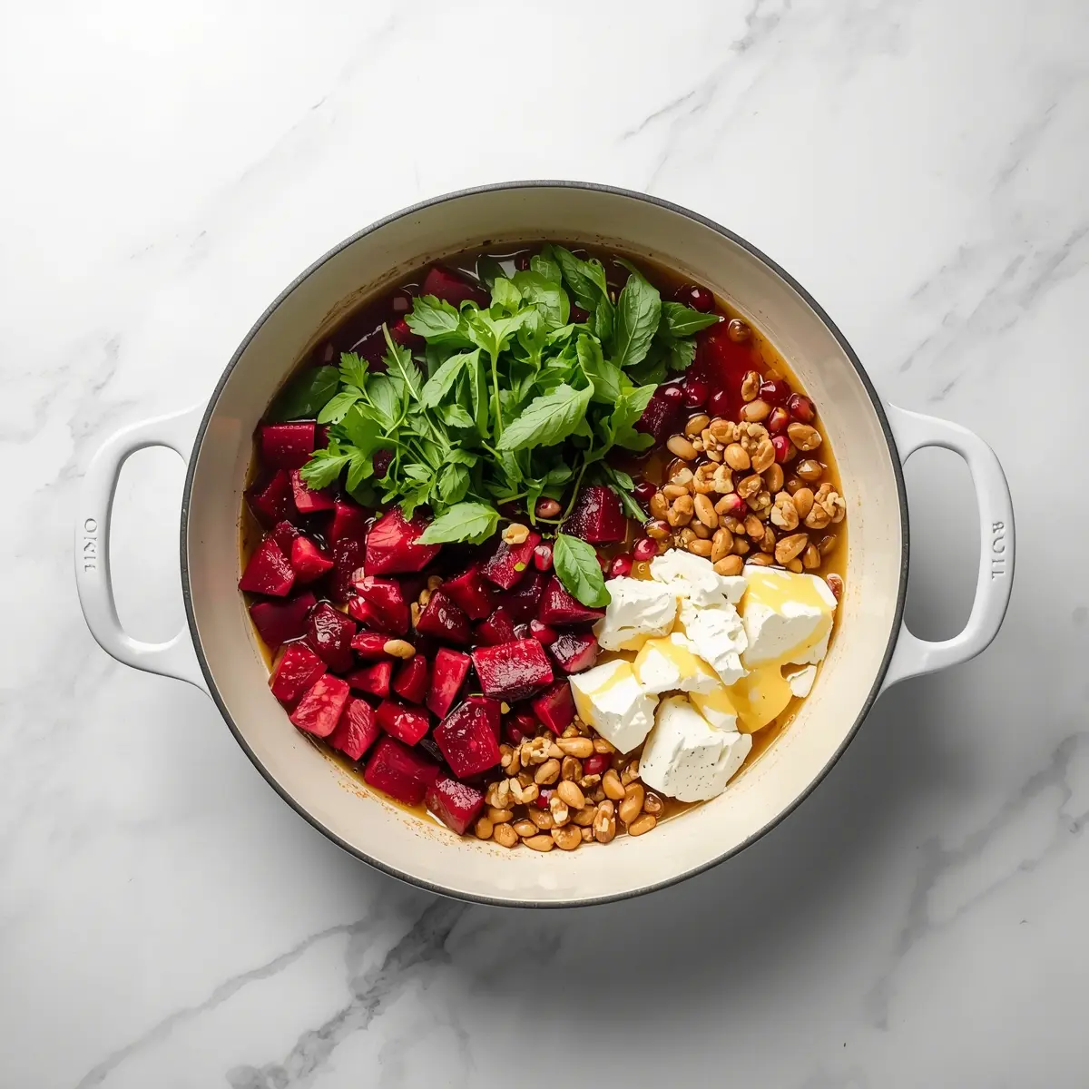 Cooking instructions for roasted beet goat cheese salad
