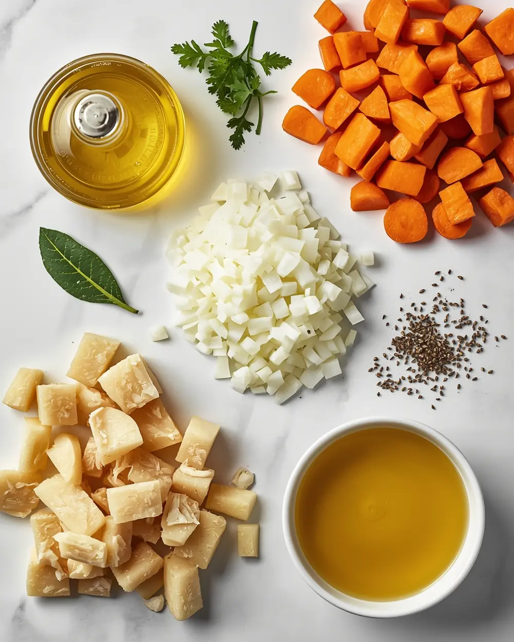 Ingredients for sauerkraut soup