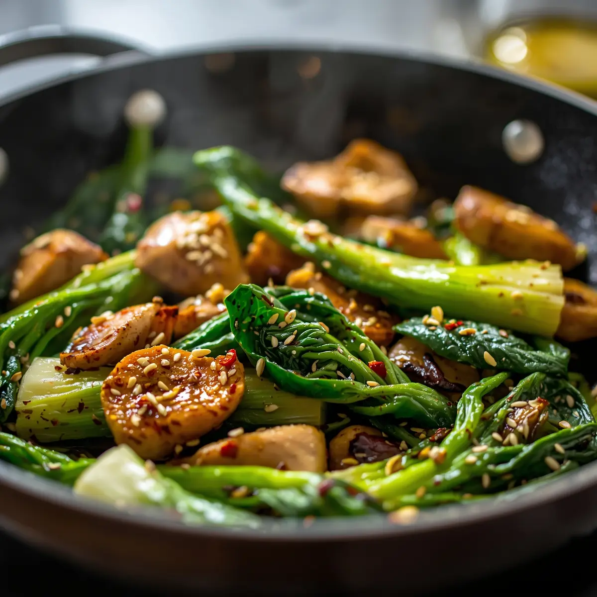 Cooking instructions for sauteed bok choy garlic