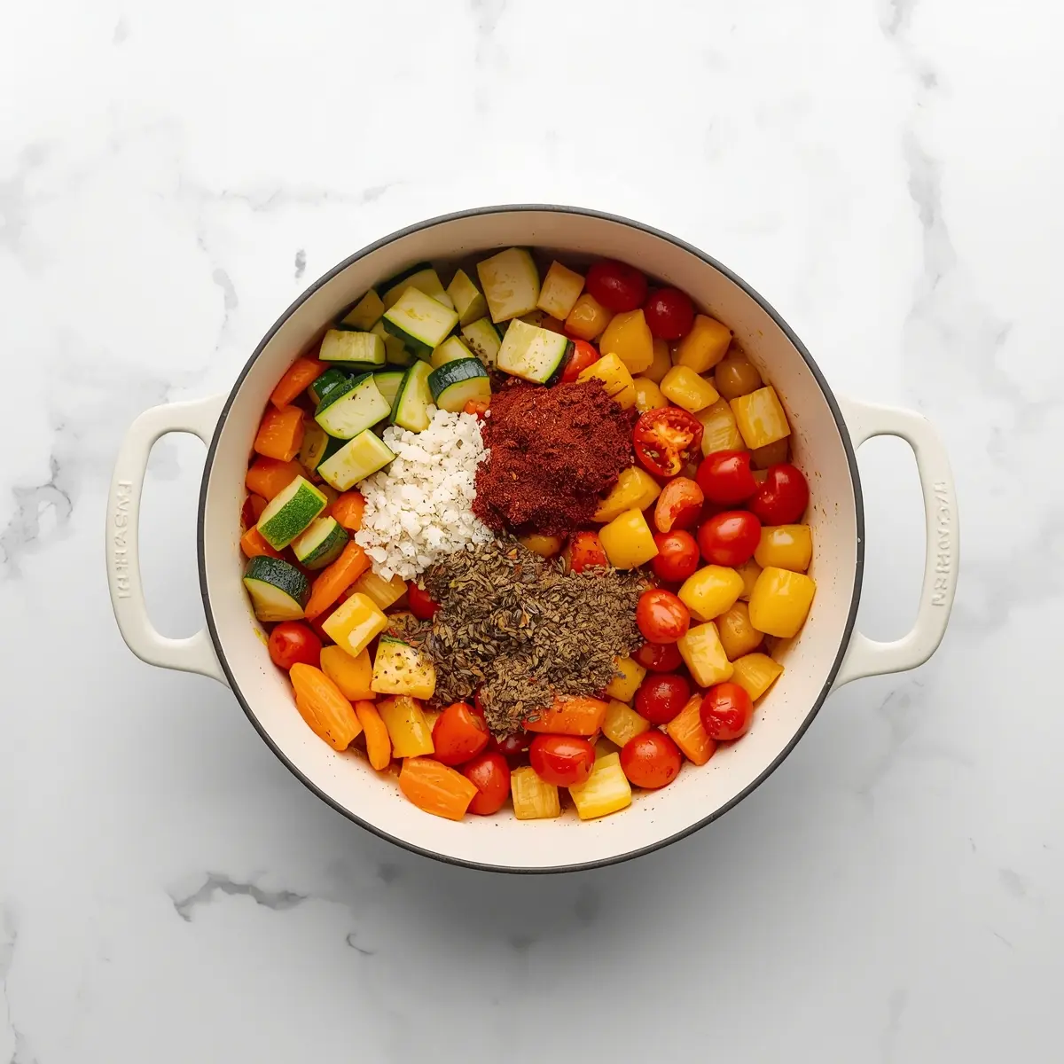 Cooking instructions for sheet pan roasted summer vegetables