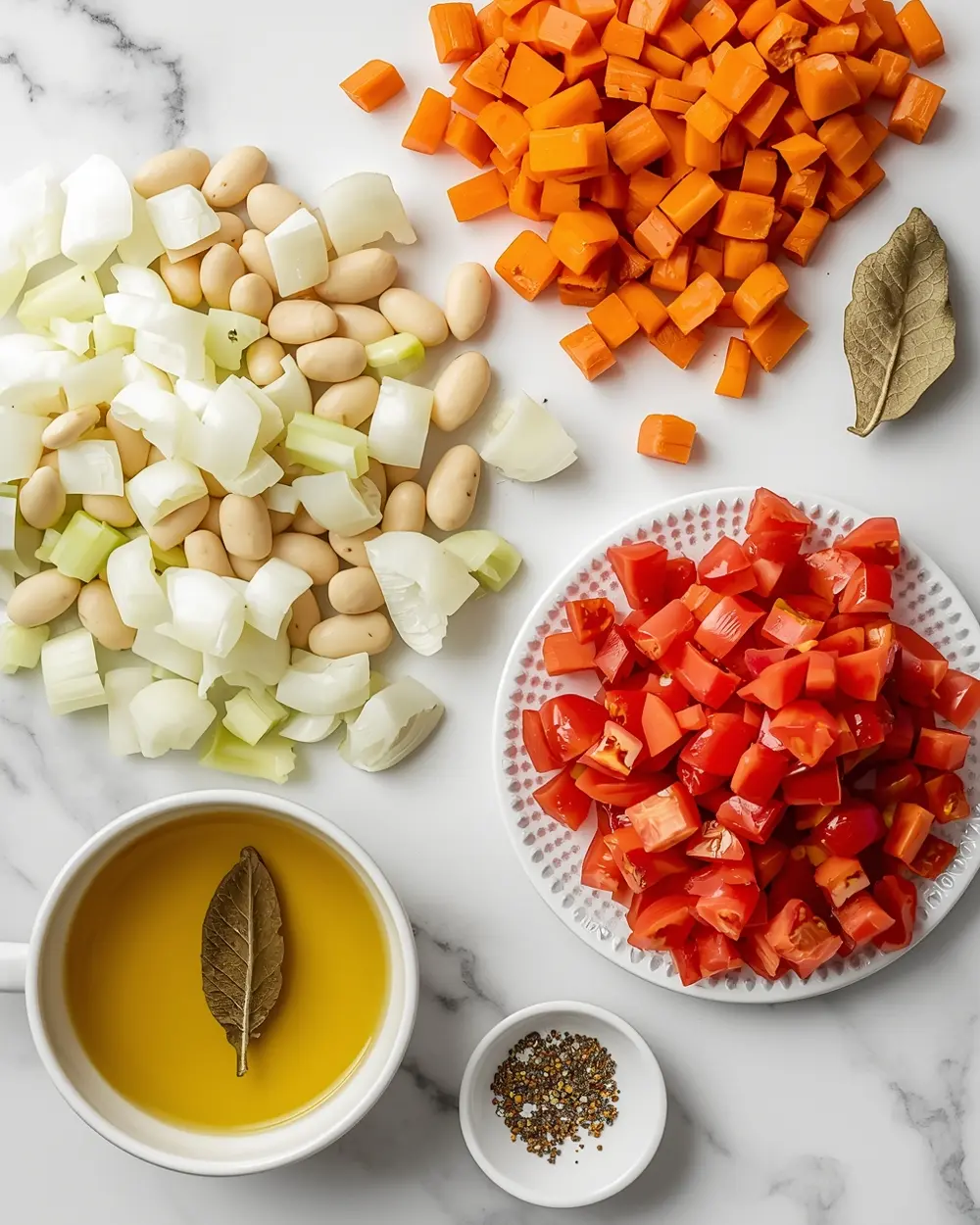Ingredients for slow cooker white bean soup