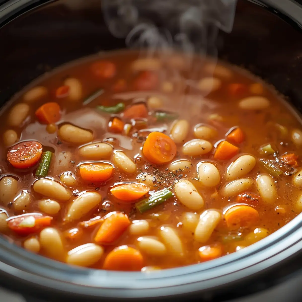 Cooking instructions for slow cooker white bean soup