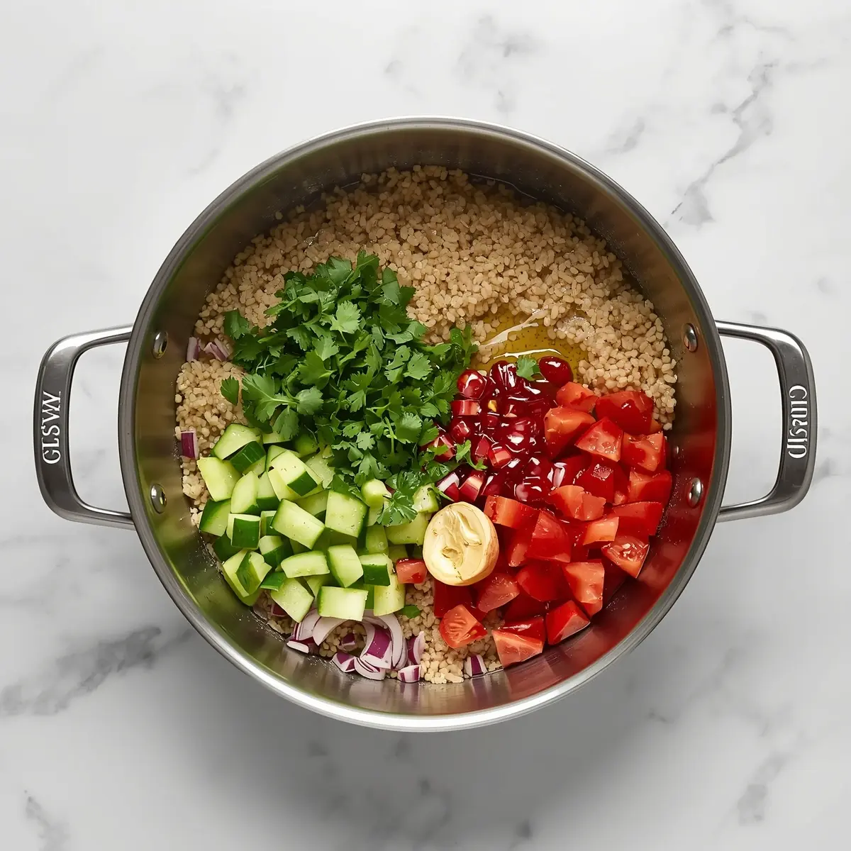 Cooking instructions for summer tabbouleh fresh herb