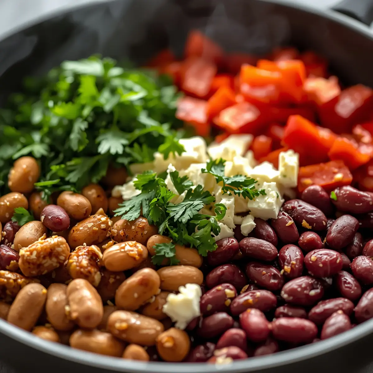 Cooking instructions for three bean summer salad