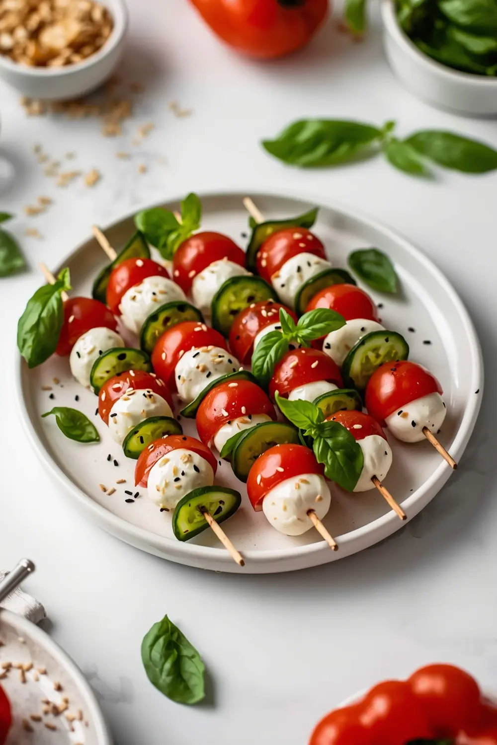 4th of july caprese skewers recipe