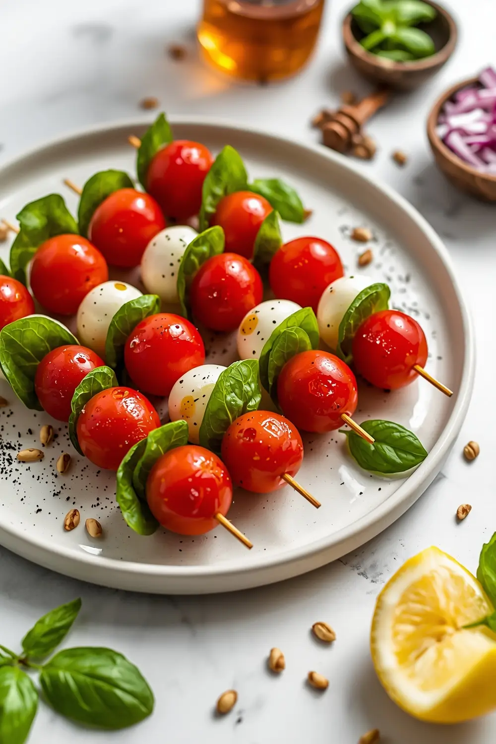 4th of july caprese skewers recipe