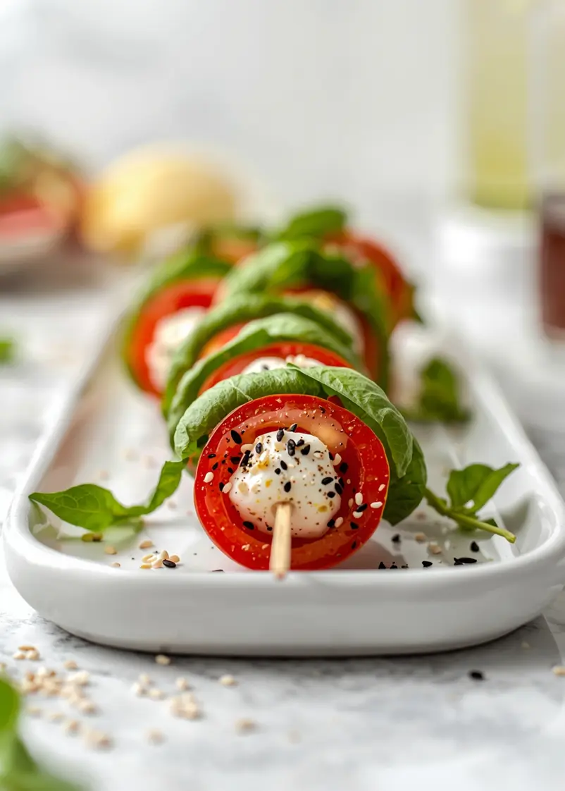 4th of july caprese skewers recipe ready to serve