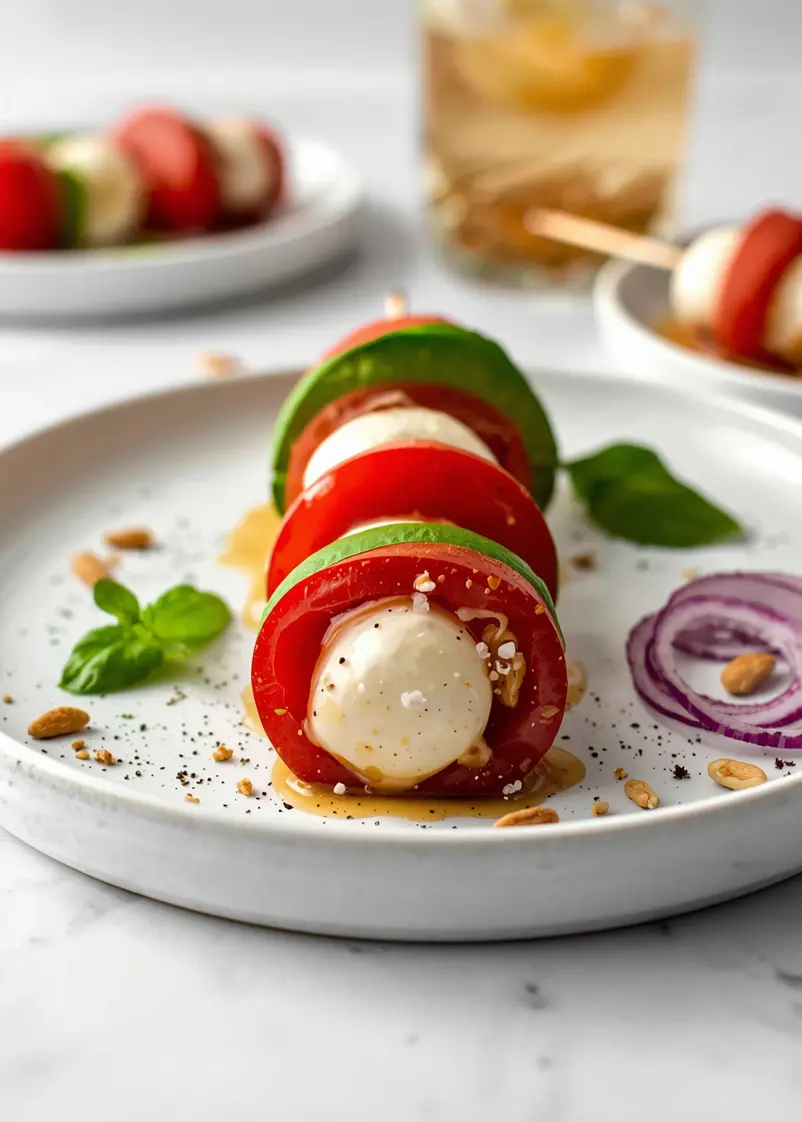 4th of july caprese skewers recipe ready to serve