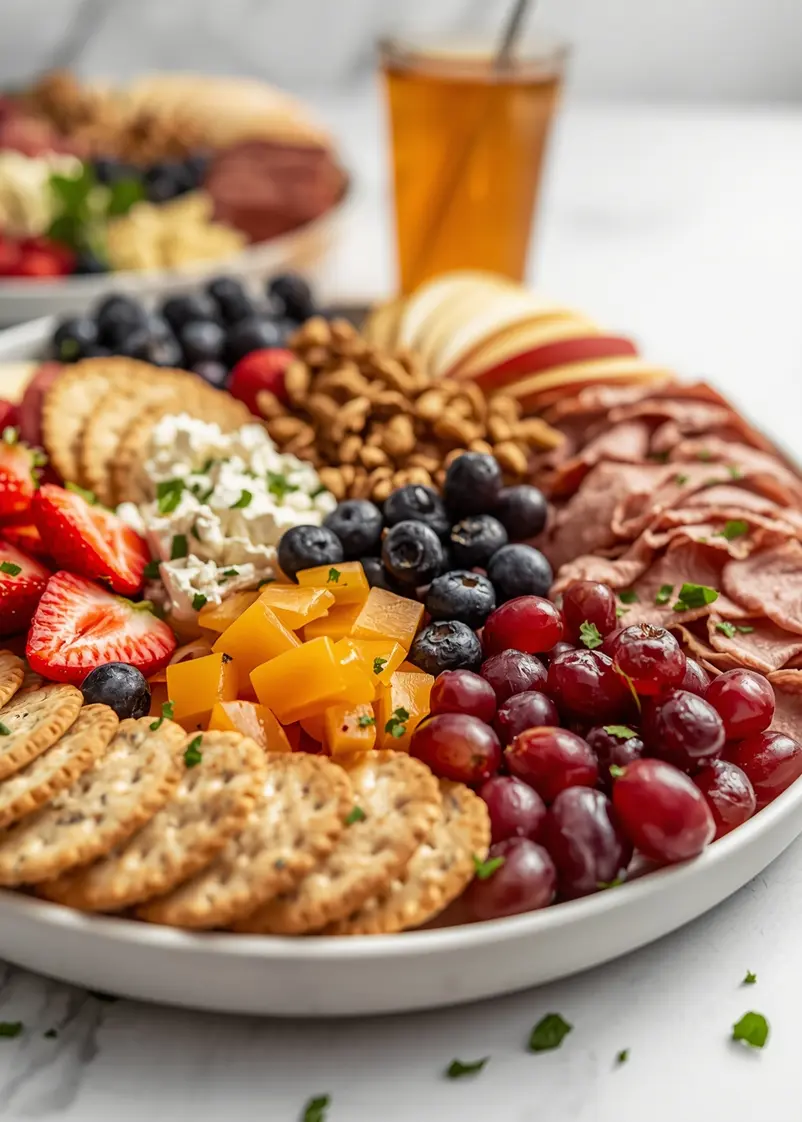 4th of july charcuterie board recipe ready to serve