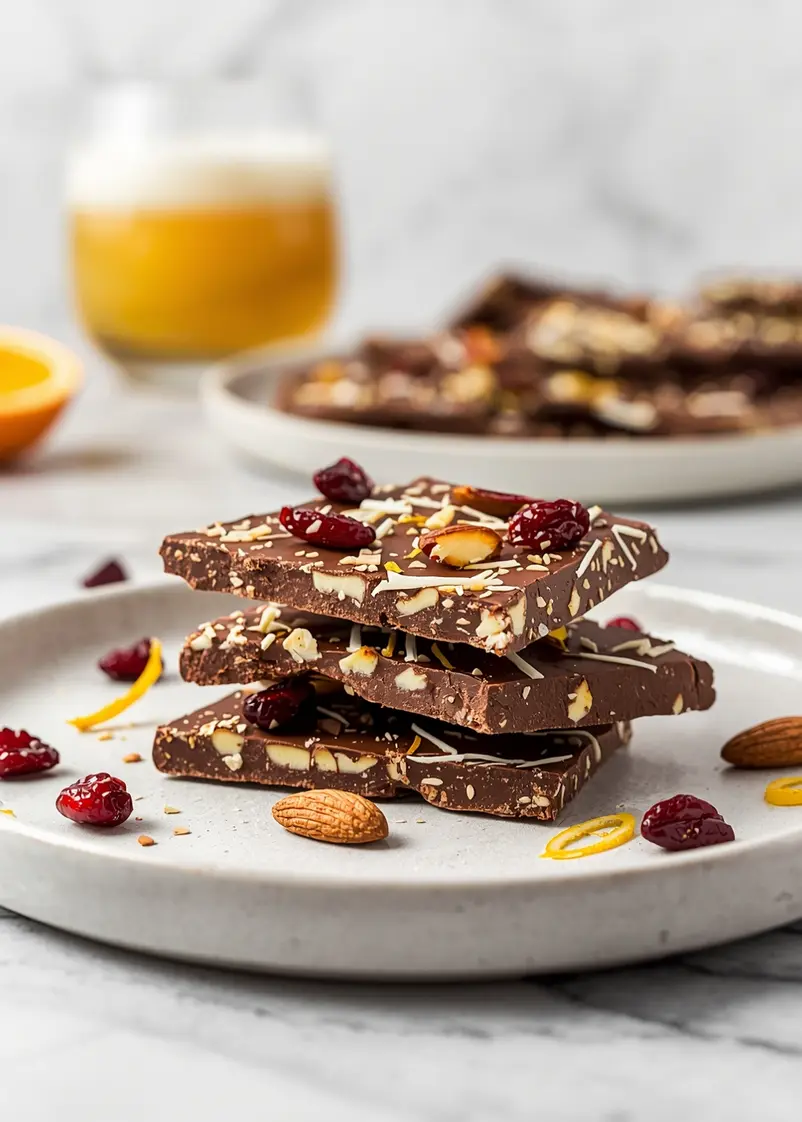 4th of july chocolate bark recipe ready to serve