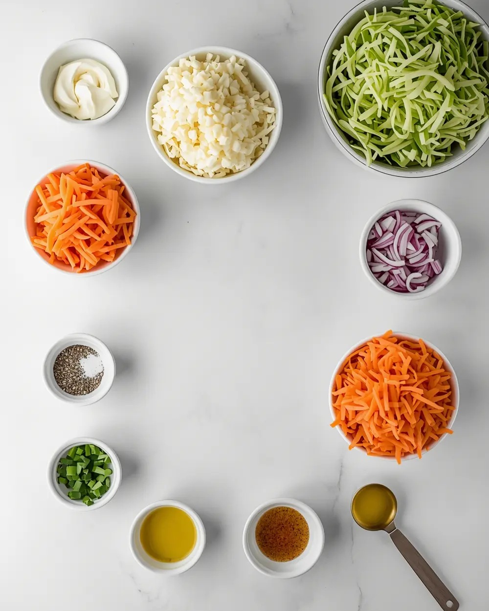 Ingredients for 4th of july coleslaw recipe
