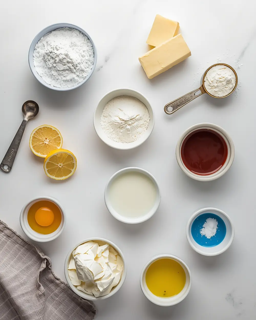 Ingredients for 4th of july cupcakes recipe