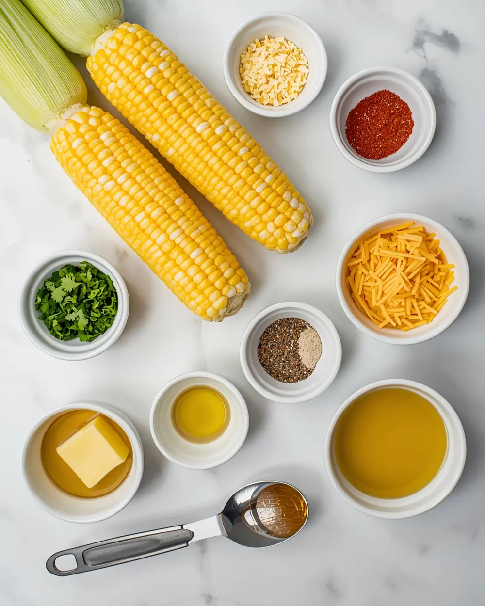 Ingredients for 4th of july grilled corn recipe
