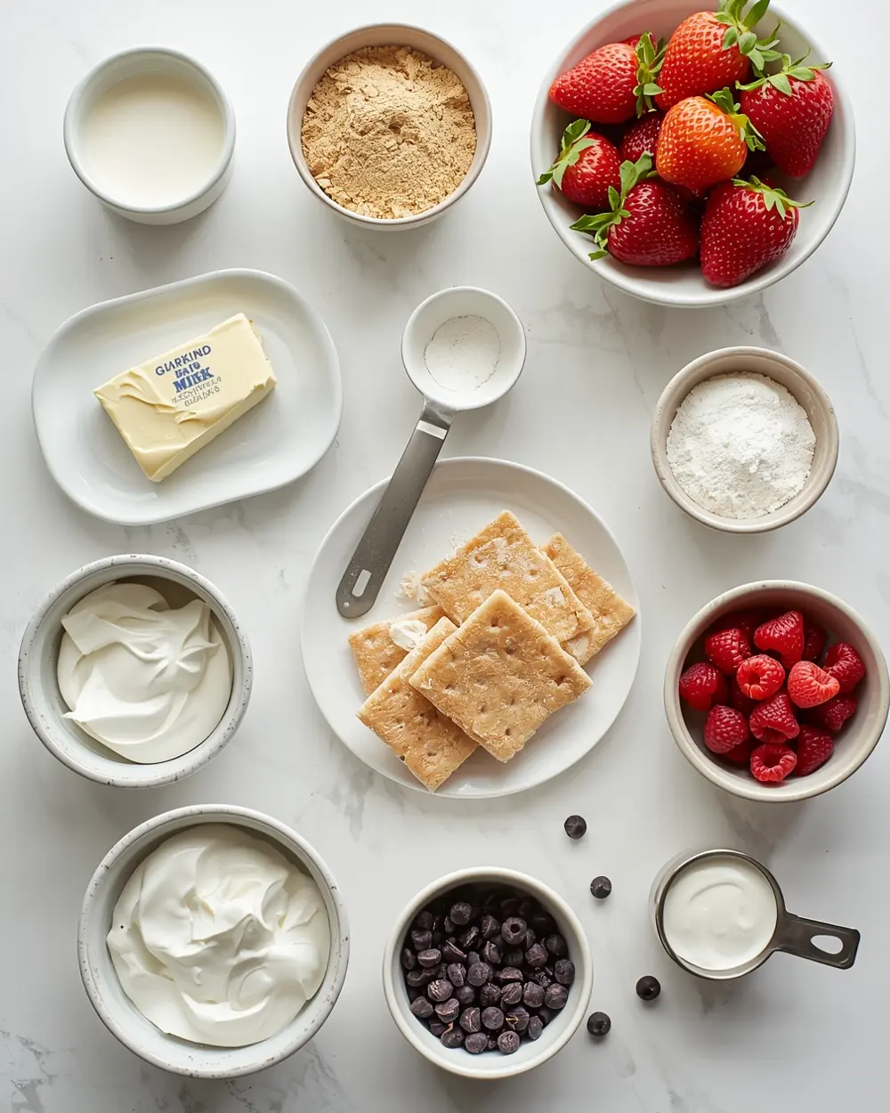 Ingredients for 4th of july icebox cake recipe