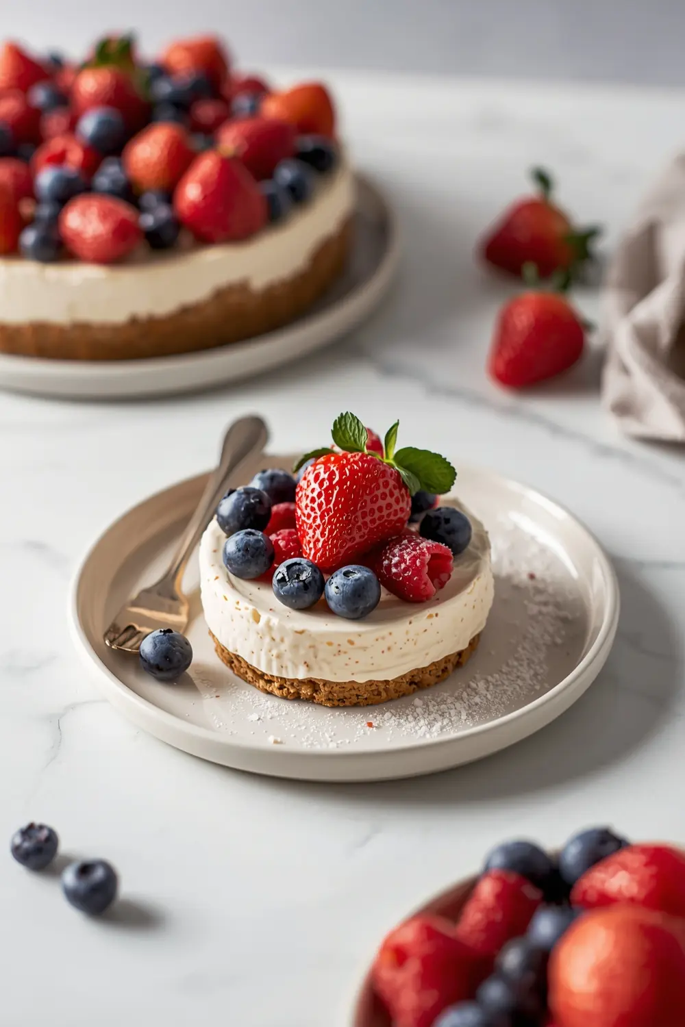 4th of july no bake cheesecake recipe