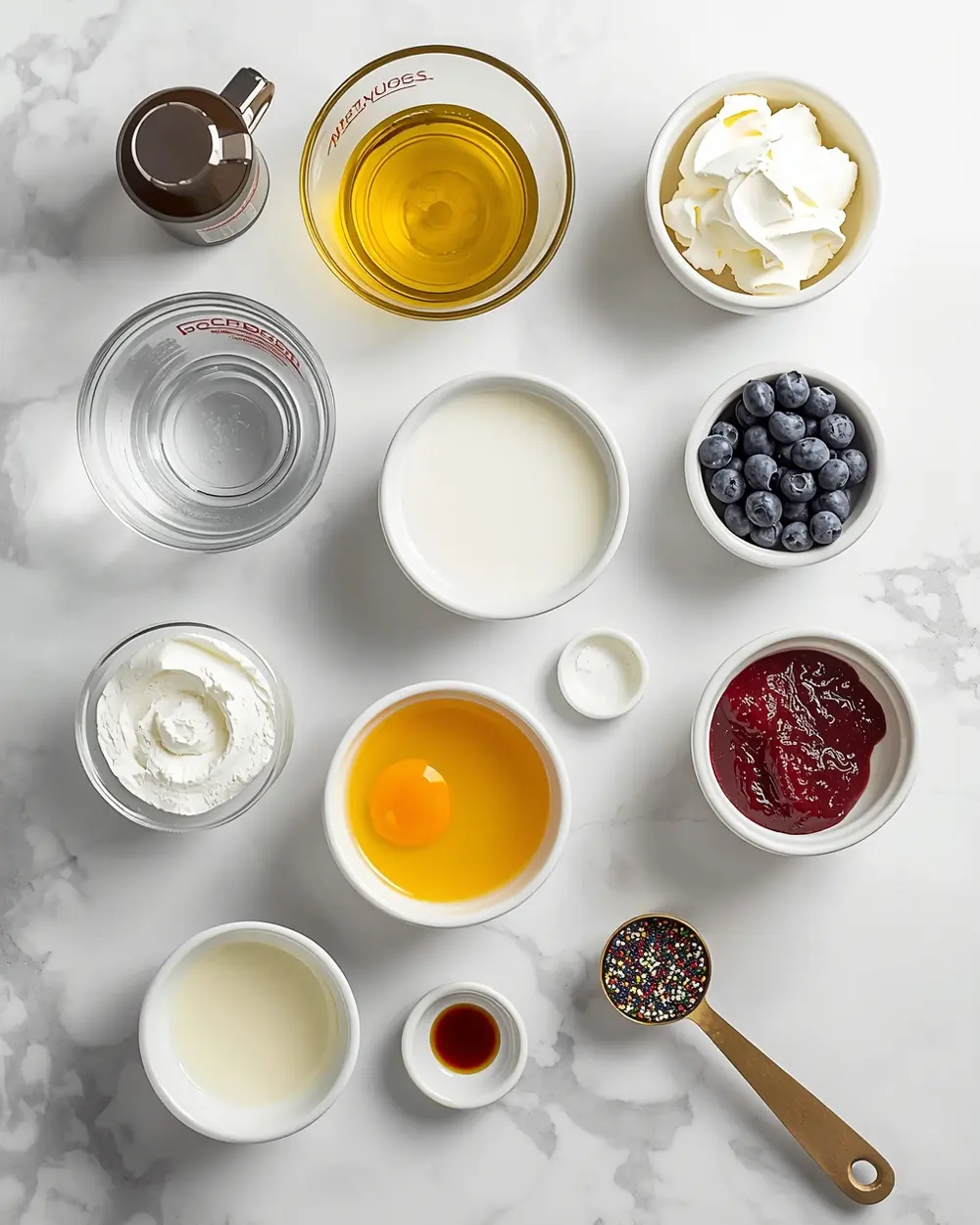 Ingredients for 4th of july poke cake recipe