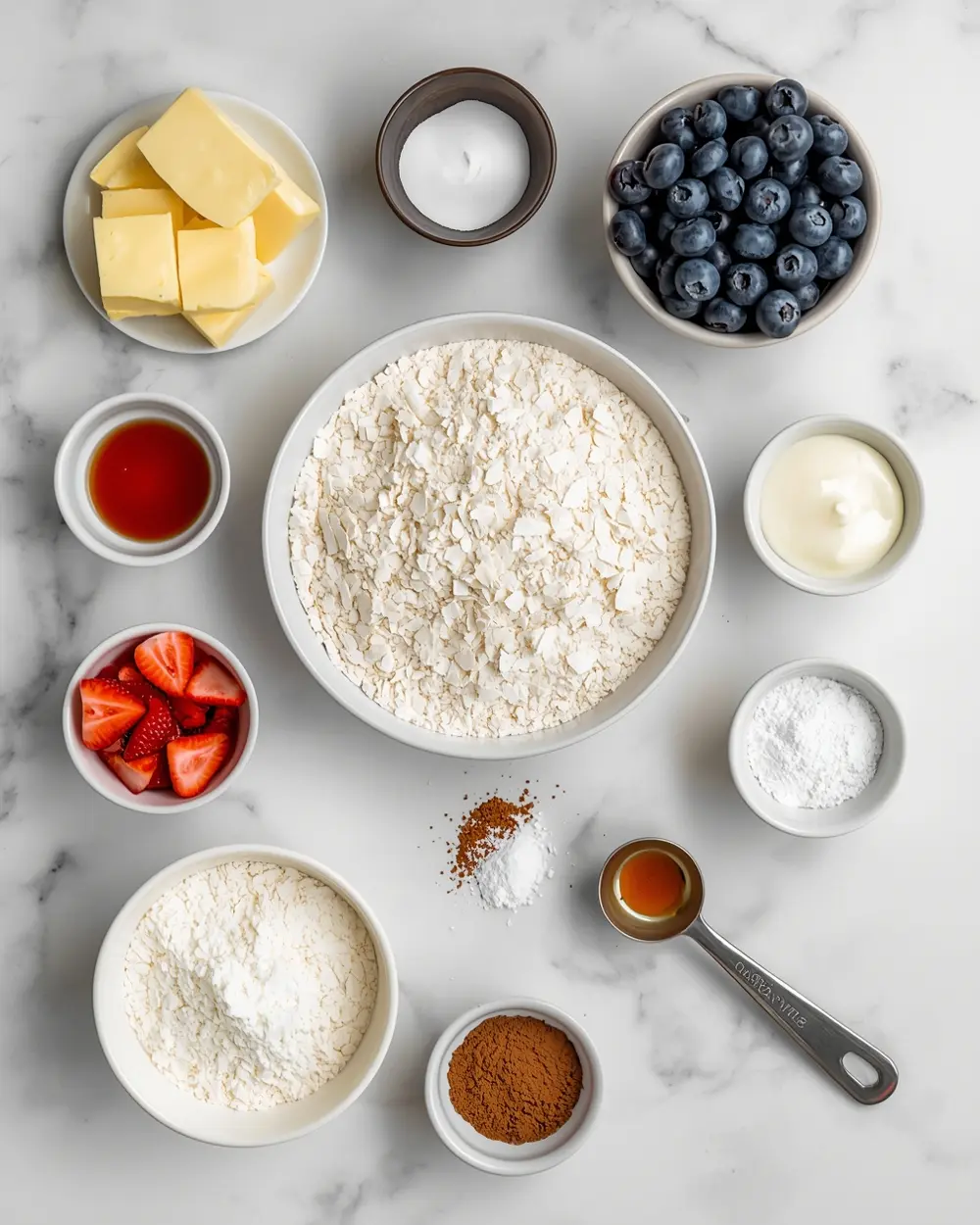 Ingredients for 4th of july poke cake recipe