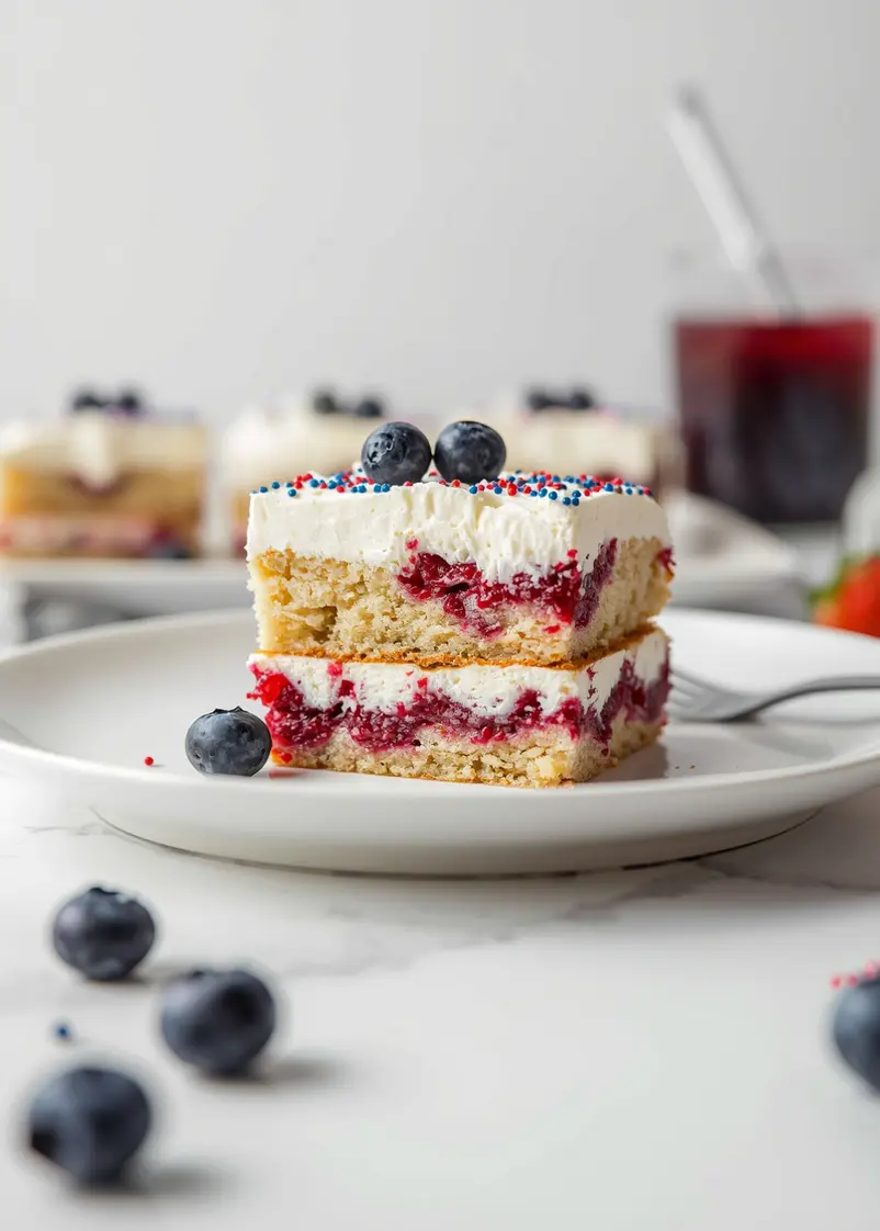 4th of july poke cake recipe ready to serve