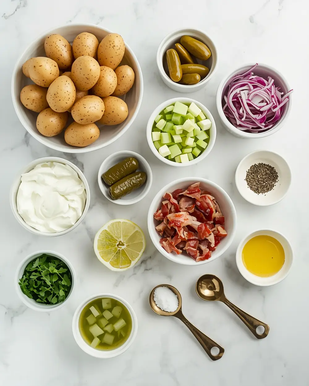 Ingredients for 4th of july potato salad recipe