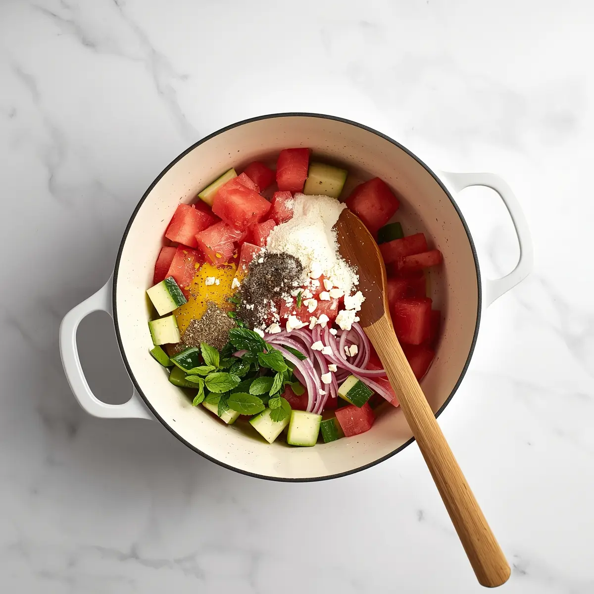Cooking instructions for 4th of july watermelon salad recipe