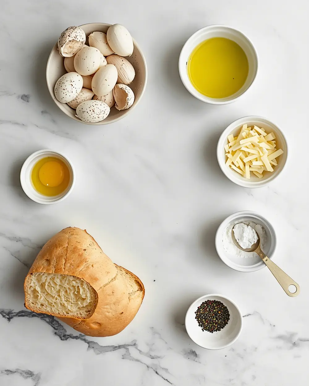 Ingredients for air fryer garlic bread recipe easy