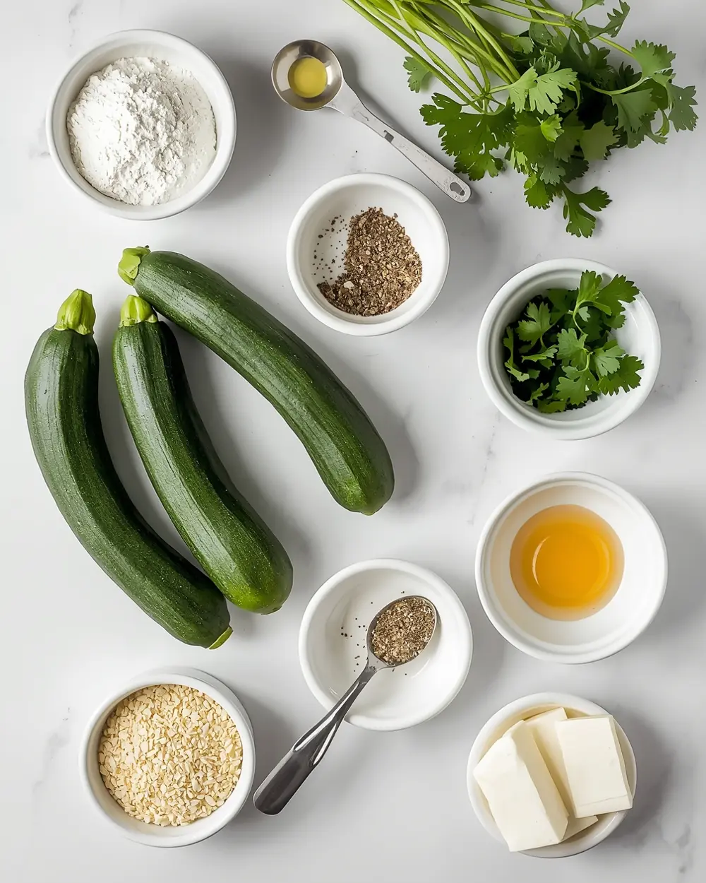 Ingredients for air fryer zucchini fries recipe easy