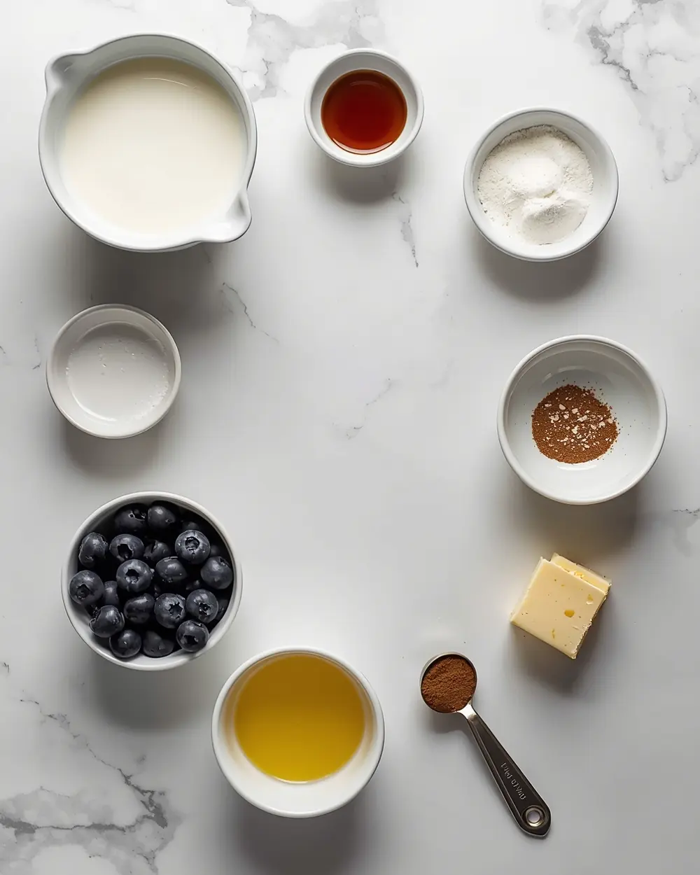 Ingredients for blueberry swirl ice cream recipe easy